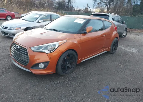 2013 Hyundai Veloster Turbo W/Black из США, поврежденный, VIN KMHTC6AE1DU180195